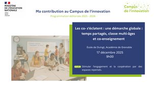 Les co- s'éclatent : une démarche globale : temps partagés, classe multi-âges et co-enseignement