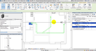 BIM - Création d'un réseaux de gaines de ventilation dans REVIT : Création réseau de gaine manuel