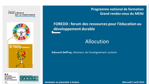 FOREDD 2023 - Allocution Edouard Geffray
