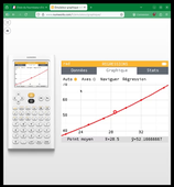 calculatrice numworks statistique a deux variables