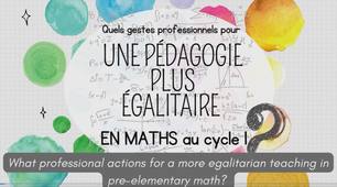 what a professional actions for a more egalitarian teaching in pre elementary math? video