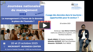 JNM2025 - Atelier07 L'usage des donnees dans le tourisme Maalik ARBAN