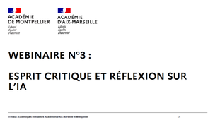 Webinaire IA_Biotechnologie STMS_TraAM Aix-Marseille et Montpellier_Esprit critique et réflexion sur l'IA