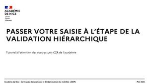 TUTO CONTRACTUELS PASSAGE A L'ETAPE DE LA VALIDATION HIERARCHIQUE - SDIM Académie de Nice.mp4