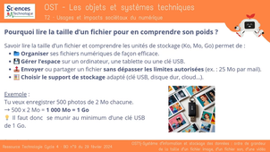 OST1j-Systeme d'information et stockage des donnees : ordre de grandeur de la taille d'un fichier image, d'un fichier son, d'une vidéo