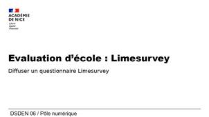 3 Diffuser un questionnaire Limesurvey.mp4