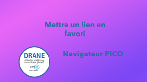 Mettre en Favori dans le navigateur PICO