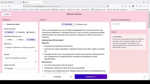 Concevoir une animation pédagogique avec l'assistance d'une IA générative de texte : comment améliorer l'efficacité des prompts dans ce contexte ?