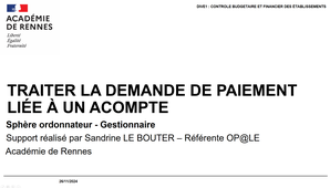 ACOMPTE - 02 - Traiter la demande de paiement liée à un acompte - ORDO