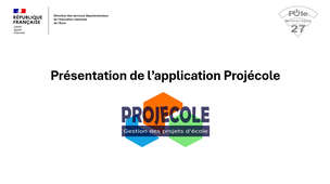 Le projet d'école et l'application Projécole