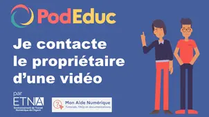 Je contacte le propriétaire d'une vidéo