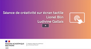 Rdv6. Séance de créativité sur écran tactile.