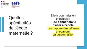 Développement de l'enfant et scolarisation à l'école maternelle