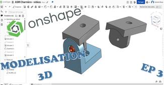 Ep3 : support sup - Onshape - CAO charnière