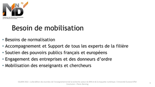Conclusion journée Workshop – EduBIM 2022