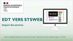 Edt vers STSWEB - import des services