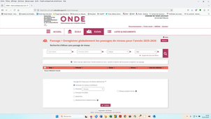 ONDE : Enregistrer les passages de niveau