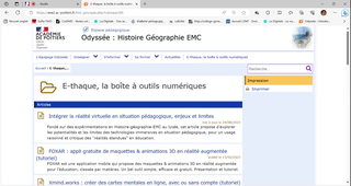 Présentation d'Odyssée, le site académique d'Histoire Géographie de Poitiers