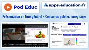Tutoriel Pod Educ (Apps.education.fr) - Présentation & Tuto général