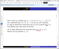 Question 3 exemple cours Récurrence