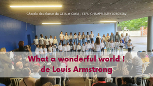 What a wonderful world ! de Louis Armstrong