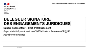 DELEGUER LA SIGNATURE DES ENGAGEMENTS JURIDIQUES - CHEF ETABLISSEMENT