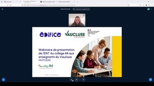 Présentation par EDIFICE de l'ENT @ucollège84 By Néo