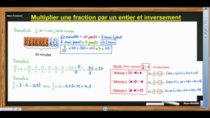 FRACTIONS fraction d un nombre ou d'une quantite et inversement