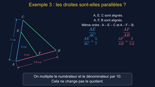 Réciproque du théorème de Thalès