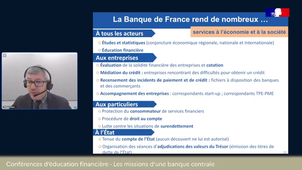 PNF 25-26 Conférence éducation financière : Les missions d'une banque centrale