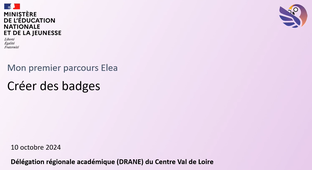 Créer des badges dans Elea