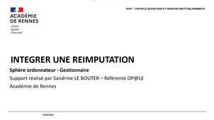 REALISER UNE REIMPUTATION - ORDO