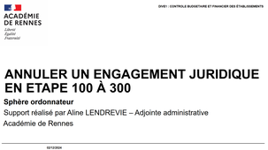 Annuler un engagement juridique en étape 100 à 300 - ORDO