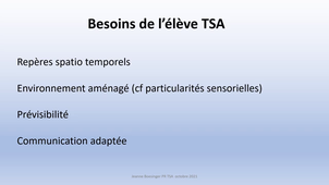 PPT oralisé sensibilisation TSA éléments de base