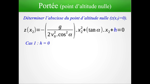MI2-cas d : chute parabolique