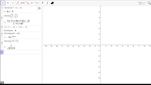 Utiliser le calcul formel de GGB pour calculer une dérivée