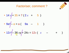 Factoriser avec un facteur commun