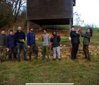 construction d'un mur en pierre sèche sur notre ATE