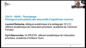 PNF 2024/2025 - Le pilotage des dispositifs d'égalité des chances dans l'écosystème de l'Ecole