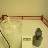 Mesure de la température en fonction du temps lors de la solidification de l'eau pure.
