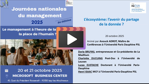 JNM2025 Atelier A1 L’écosystème, l’avenir du partage de la donnée ?