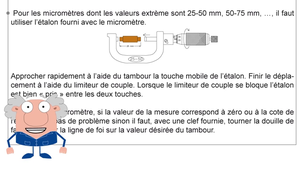 Cours : Le micromètre