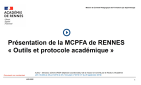 MPCFA - Outils et protocole académique