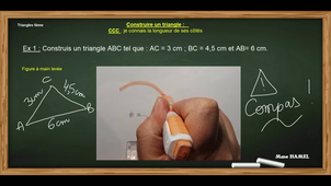 TRIANGLE Construction : triangle quelconque / équilatéral / isocèle / rectangle