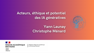 Rdv4. Acteurs, éthique et potentiel des intelligences artificielles génératives