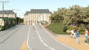 Le futur pont Anne de Bretagne à  Nantes