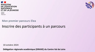 Inscrire des participants dans un parcours Elea