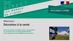 Les Mardis de l'IH2EF : l'éducation à la santé