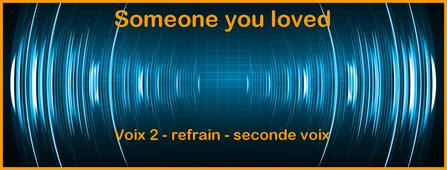 Someone you loved - Voix acc refrain