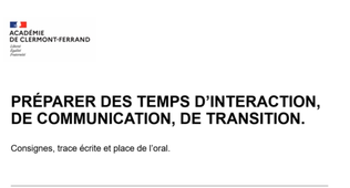 Préparer des temps d'interaction